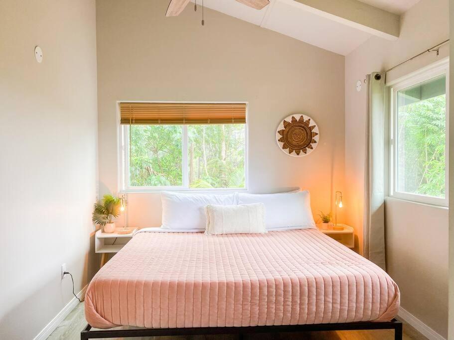 Hibiscus Hale, Full Kitchen, King Bed, Parking Lägenhet Keaau Exteriör bild
